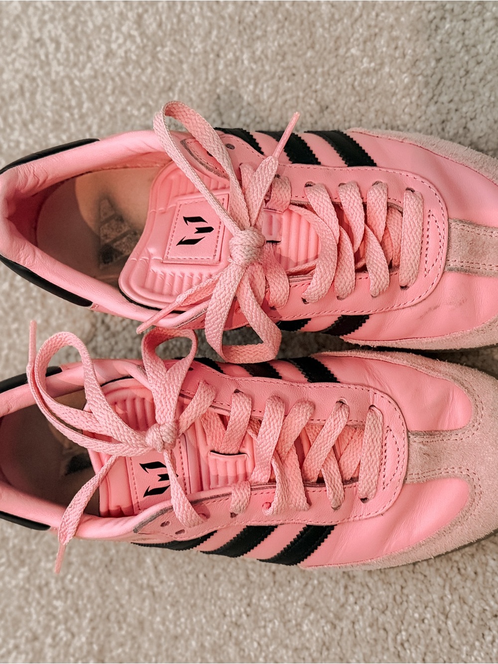 SAMBA Messi Pink & Black Sneakers - Picture 2 of 7